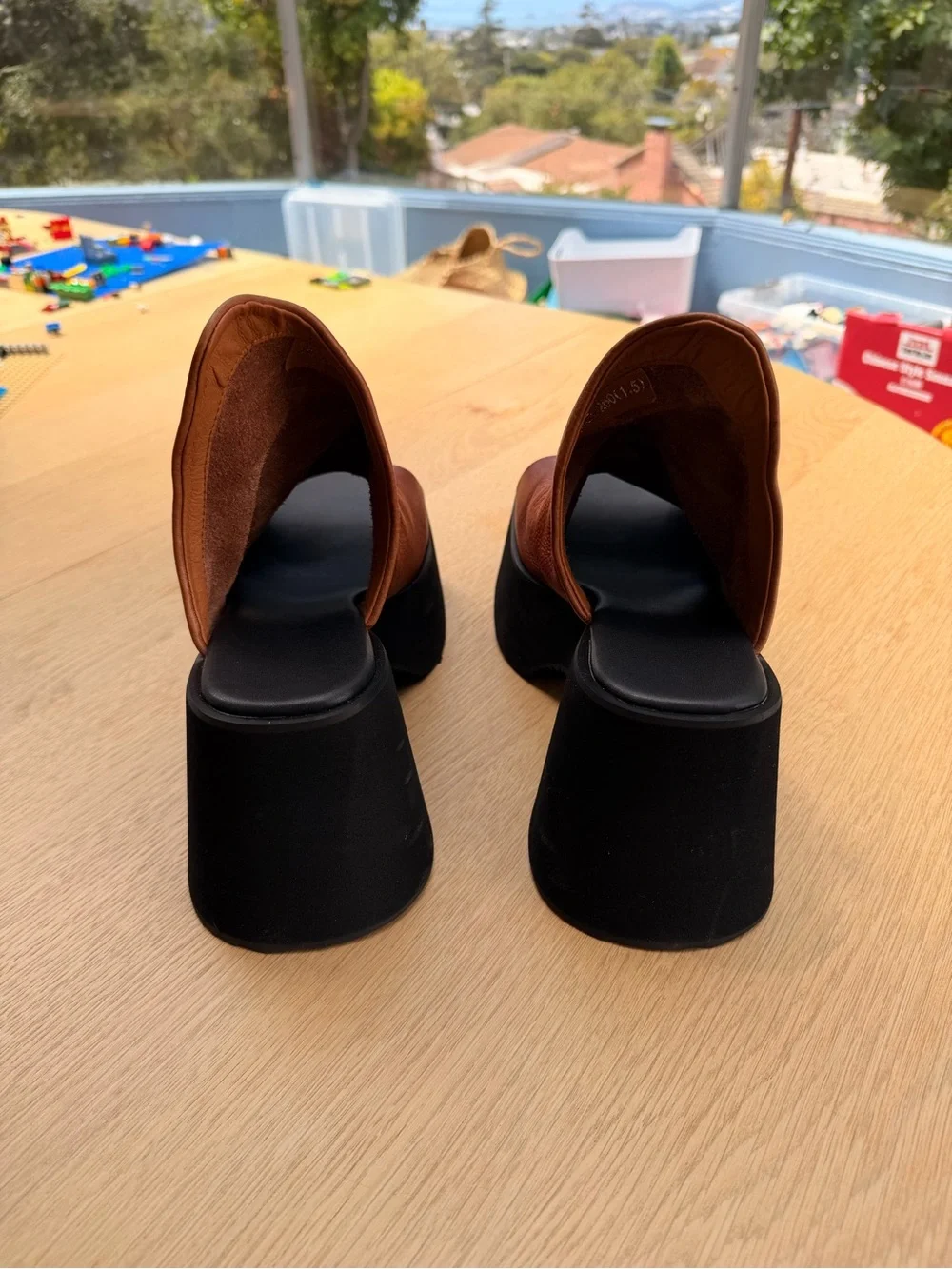 Women’s Brown Platform Slide Sandals